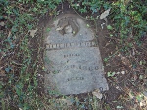 Gravestone of Nehemiah Smith, died 1860.